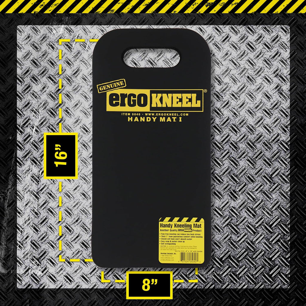 Foam Kneeling Mat, 8" x 16", 1" Thick Heavy-Duty Pad | Anti-fatigue foam, Portable kneeling mat, Industrial use, Garden