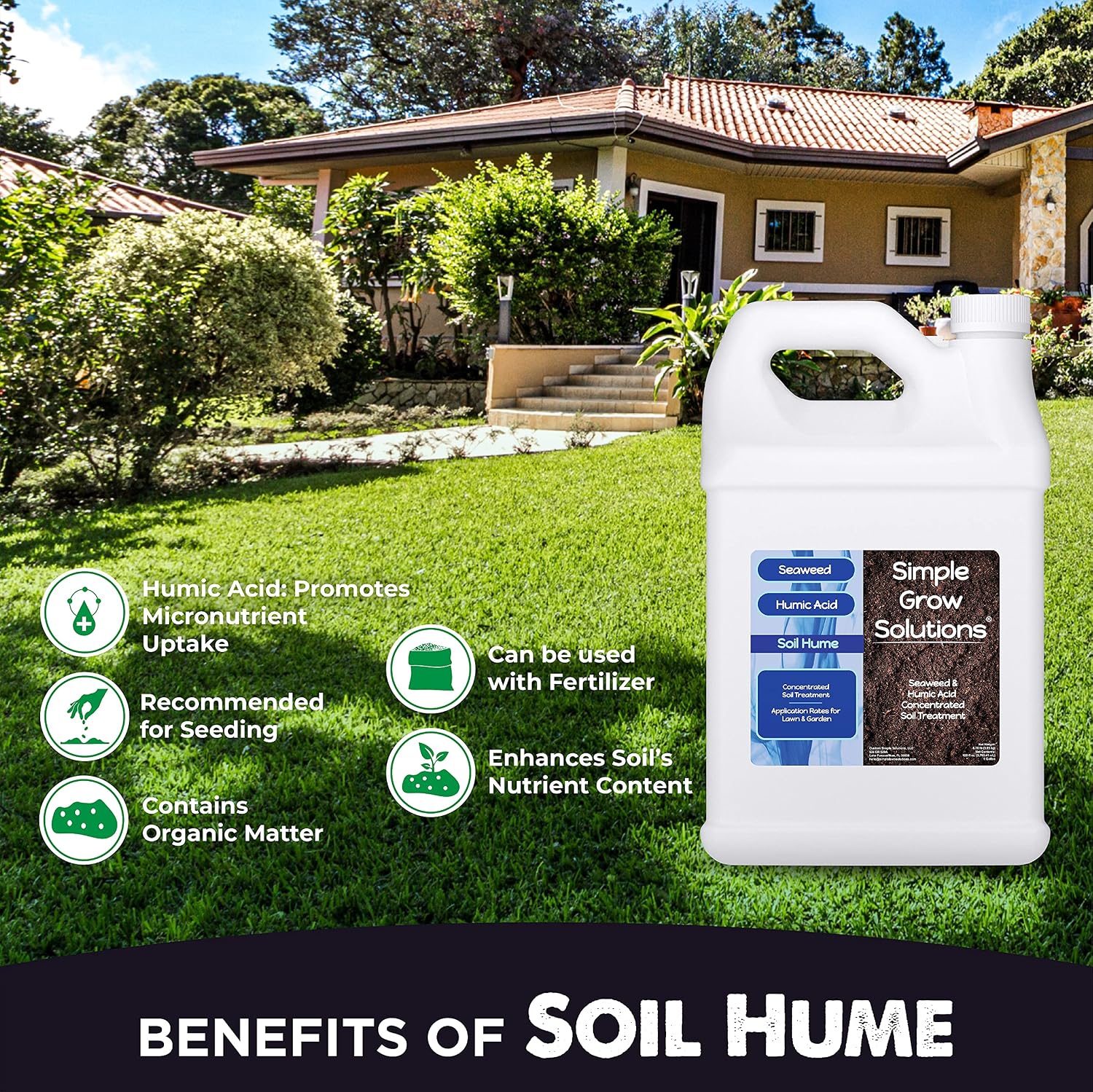 Simple Lawn Solutions - Ryan Knorr - Gallon Bundle- Lawn Essentials Bundle Box - 3 x 1 Gallon Set - Lawn Food 16-4-8