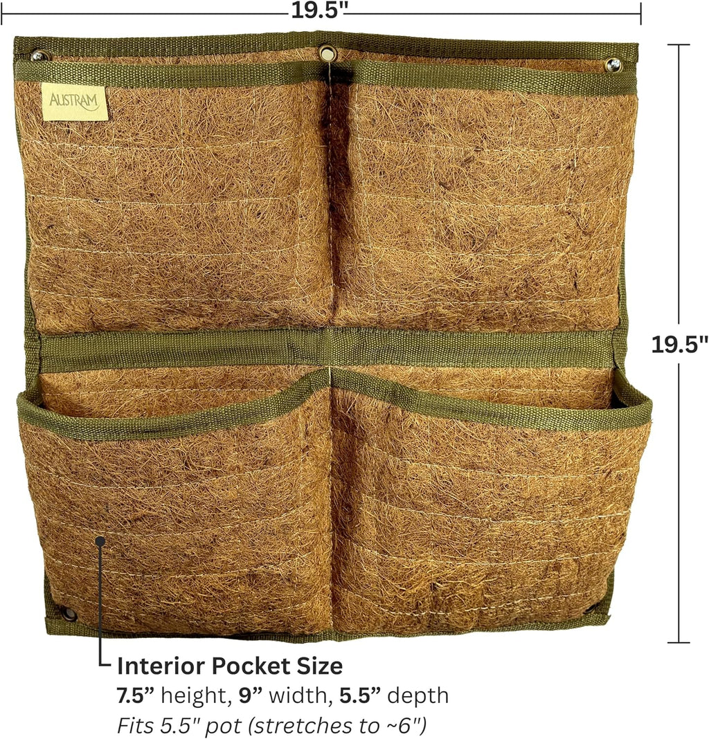 Vertical Garden Planter, 4 Pocket, Vertical Planter, wall planters for Outdoor Plants, Plant wall, Hanging planters for