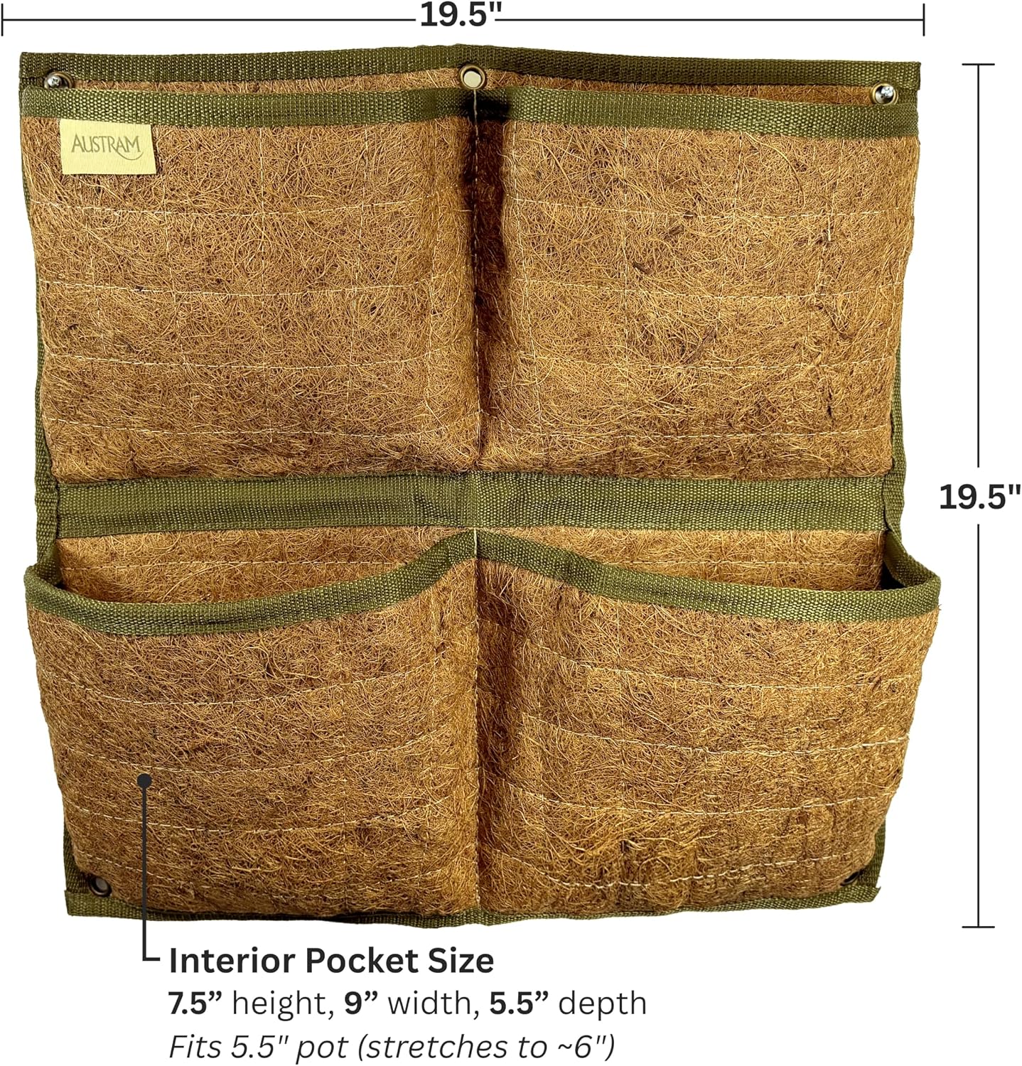Vertical Garden Planter, 4 Pocket, Vertical Planter, wall planters for Outdoor Plants, Plant wall, Hanging planters for