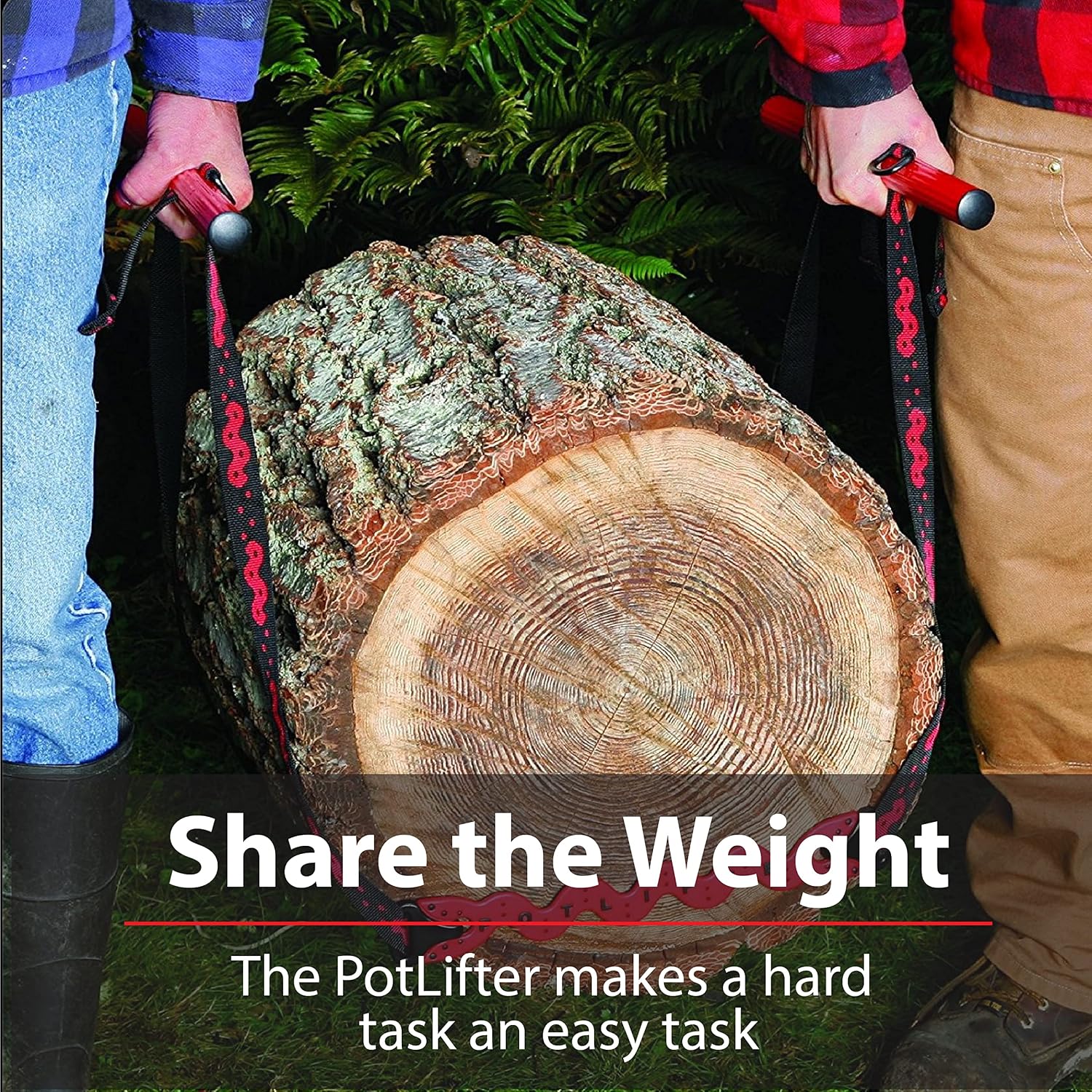 PotLifter - Potted Plant Mover and Essential Lifting Tool For Garden Flower Pots, Planters, Trees, Rocks - Lifts Up to