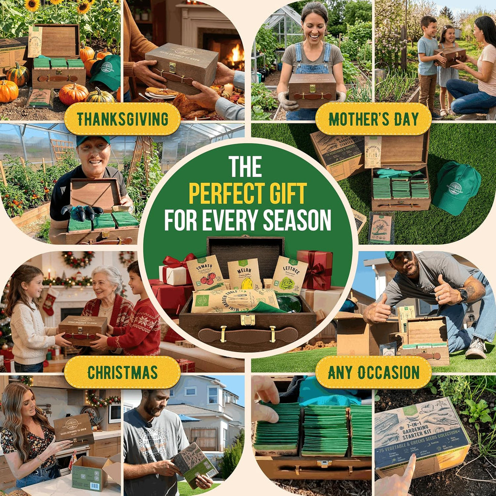 75 Vegetable & Greens Seeds Variety Pack, Garden Seed Starter Kit - Over 44,700 Non-GMO Heirloom Seeds for Planting
