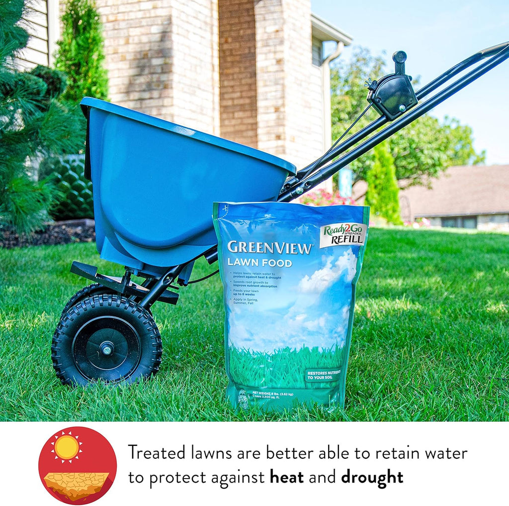 GreenView Lawn Food 48 lb. Bag, Covers 15,000 sq. ft. | 22-0-4 NPK formula - Restores soil nutrients - 8 weeks