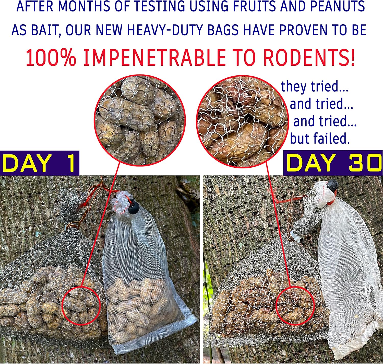 Fruit Protection Wire mesh Bags, QYHDSS8X12, Offers 100% Protection for Fruits, Berries, Roots and Vegetables.