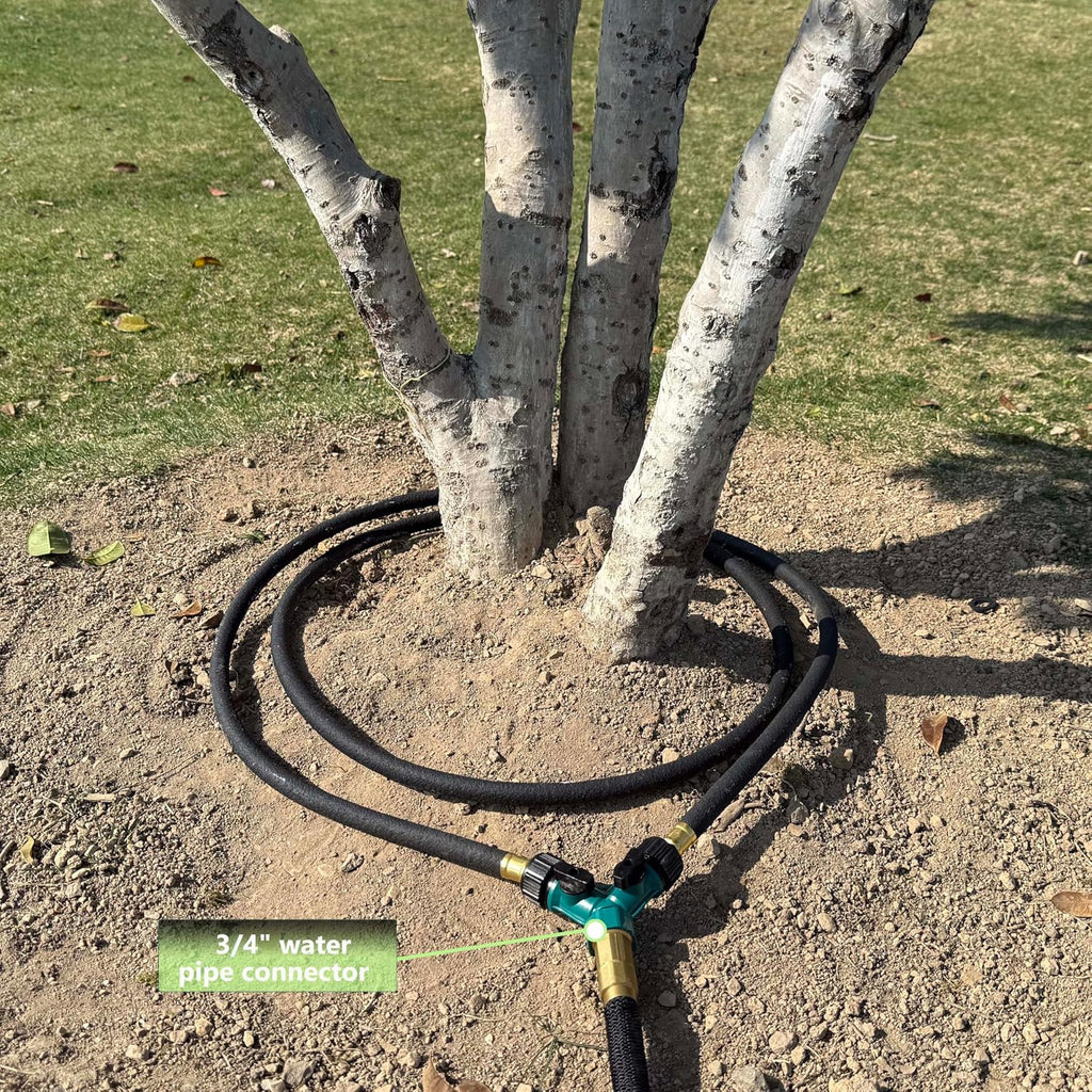 2-PACK Soaker Hose 10 FT, Automatic Drip Irrigation Tree Watering System | 1/2" Soaker Tree Ring Hose, Tree Irrigation
