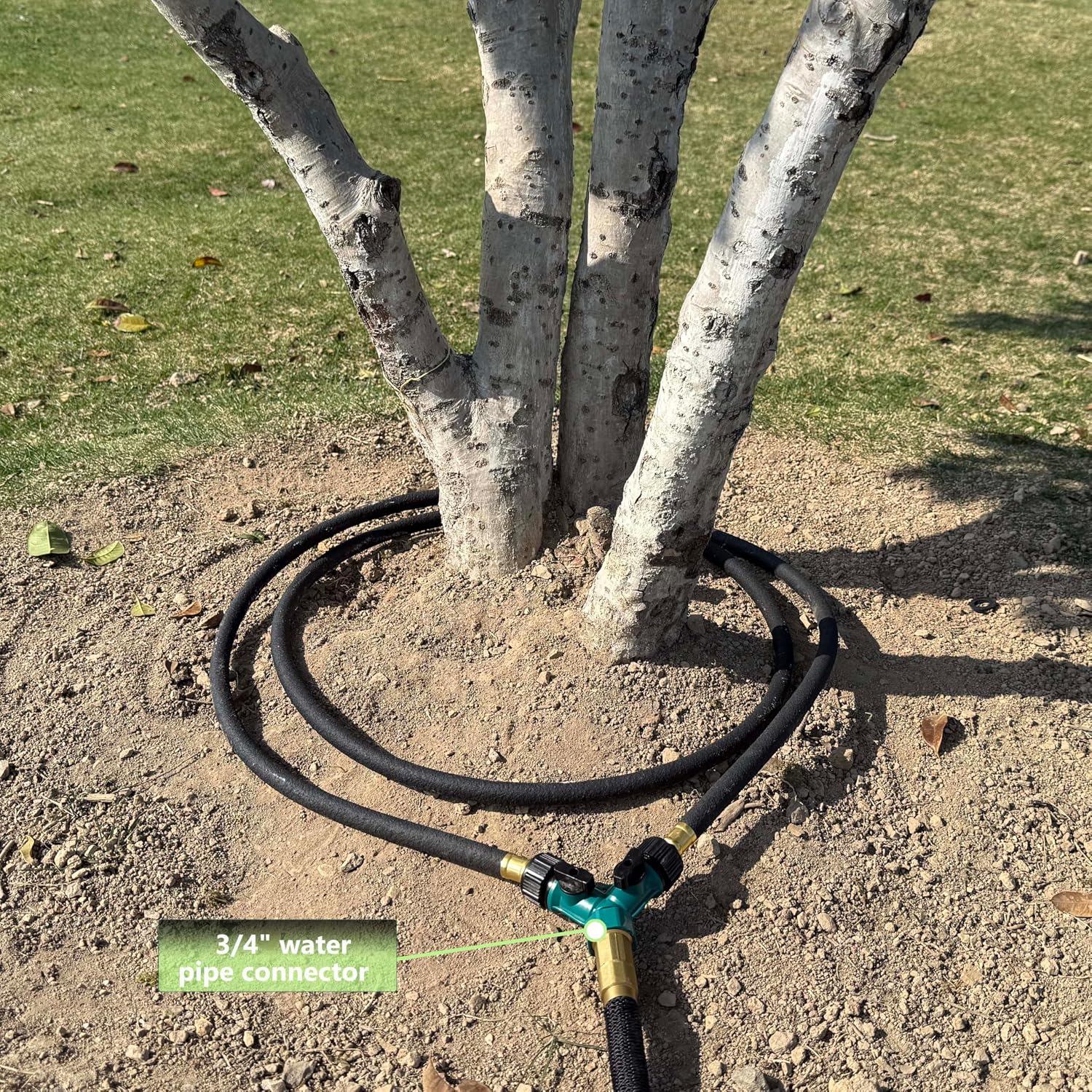 2-PACK Soaker Hose 10 FT, Automatic Drip Irrigation Tree Watering System | 1/2" Soaker Tree Ring Hose, Tree Irrigation