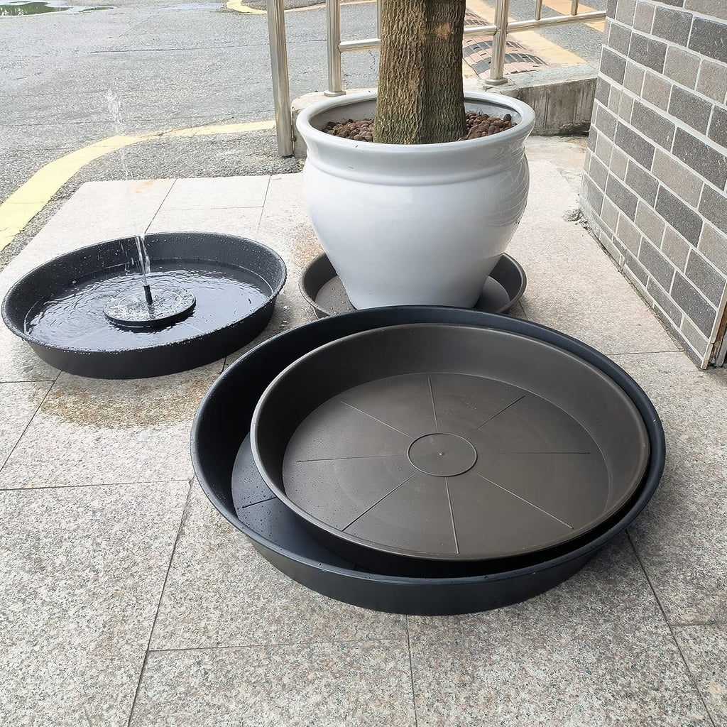 2 Pack of 20 22 inch Plant Saucer, 3.6" Depth Tray, Large Deep Heavy Duty Saucers for Pots, Garden Plastic Flower Plant
