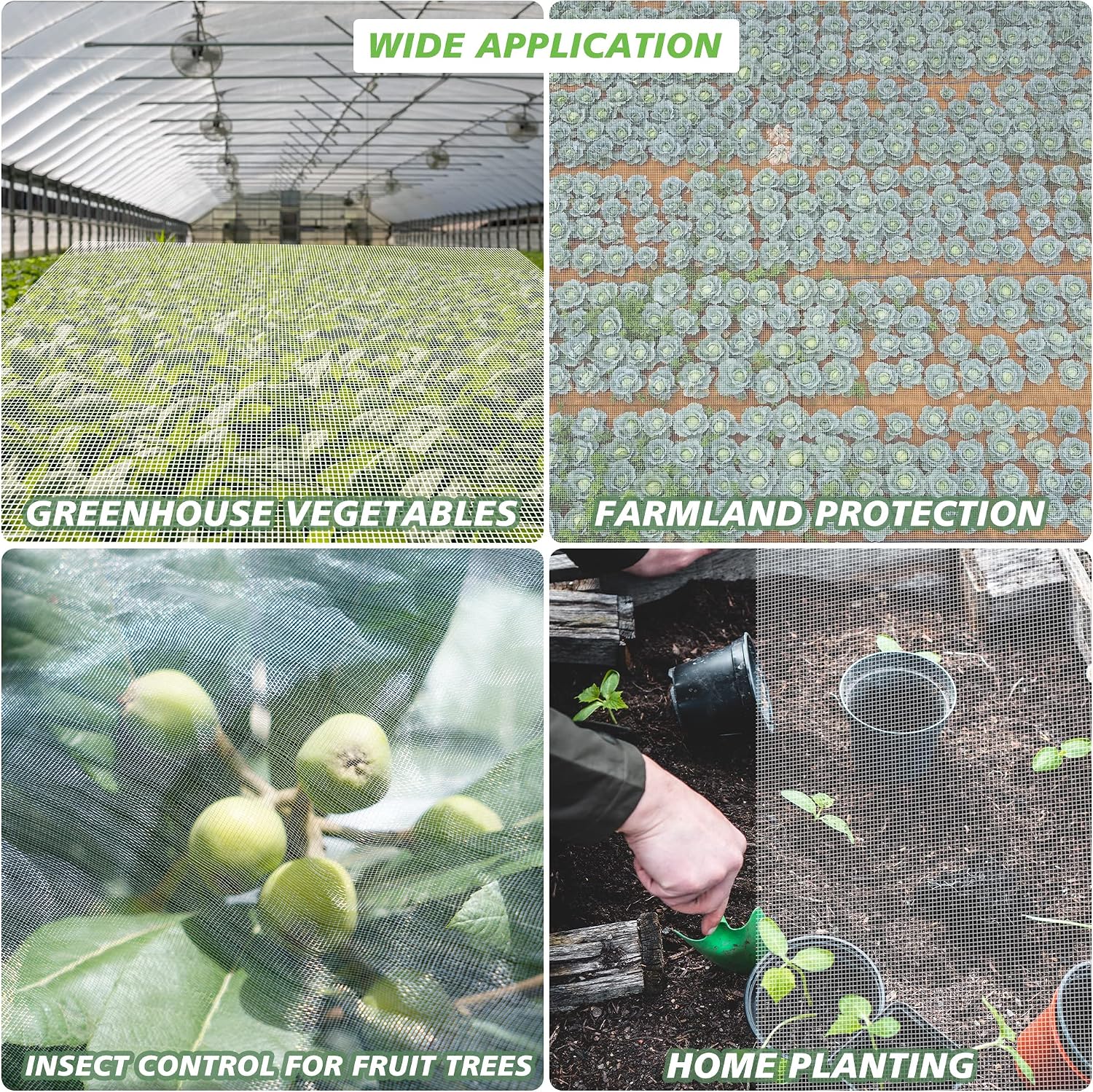 Garden Netting Mosquito Insect Birds Animals Barrier Protection Net Ultra Fine Garden Mesh Netting Plant Covers for