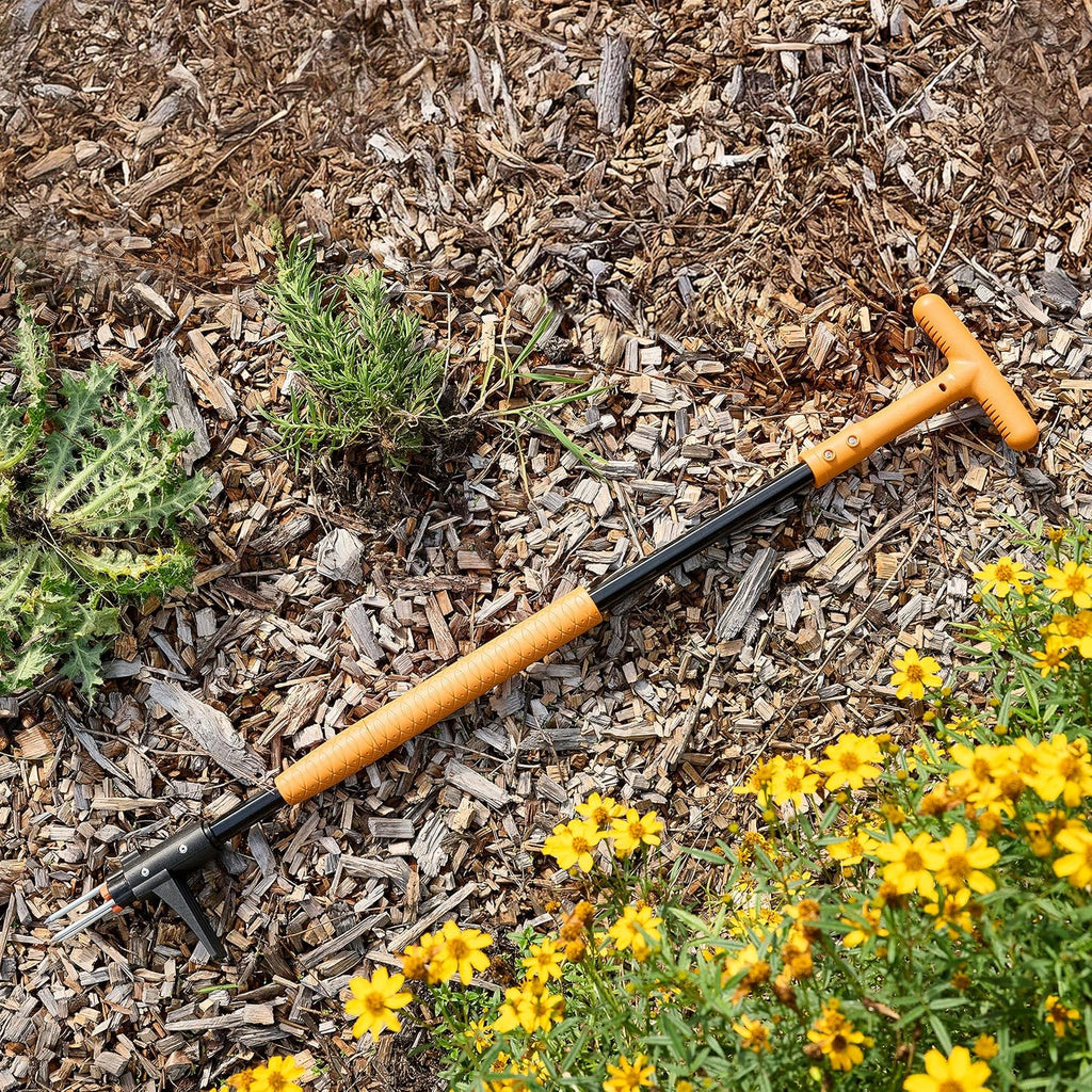 Stand Up Weed Puller Tool with Long Handle - 39” Ergonomic Weeder Puller - Heavy Duty Weed Remover for Weeding Without
