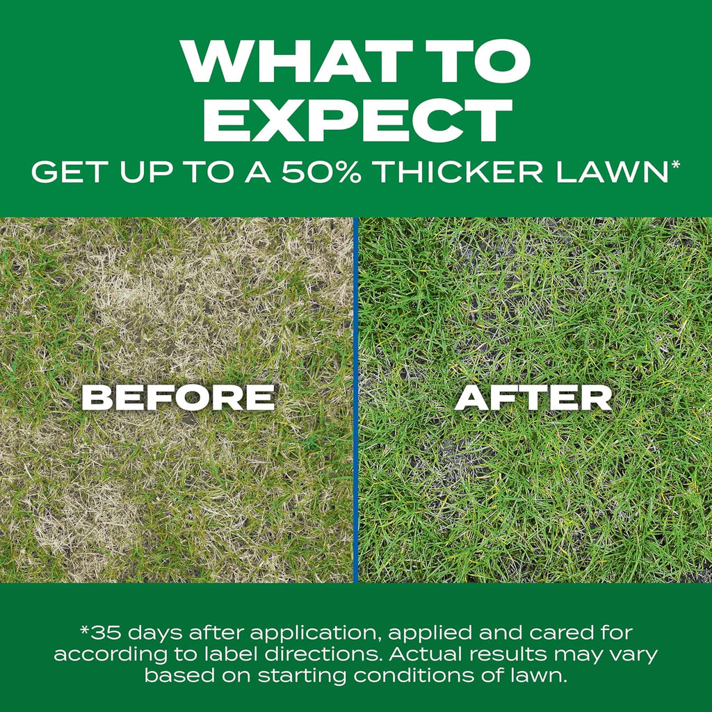 Scotts Turf Builder Thick'R Lawn Sun & Shade, 40 lbs. | Combination Grass Seed, Lawn Fertilizer and Soil Improver