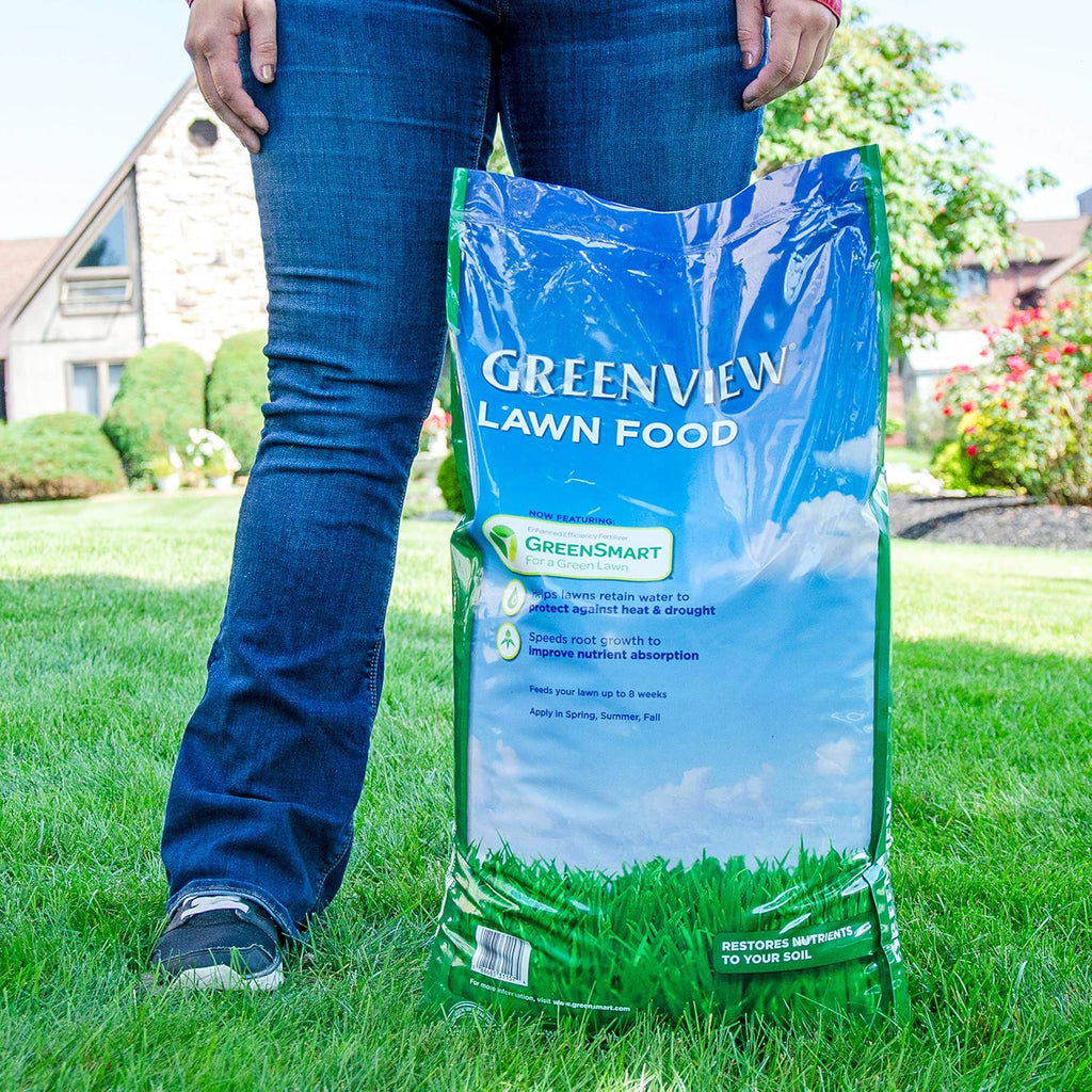 GreenView Lawn Food 48 lb. Bag, Covers 15,000 sq. ft. | 22-0-4 NPK formula - Restores soil nutrients - 8 weeks