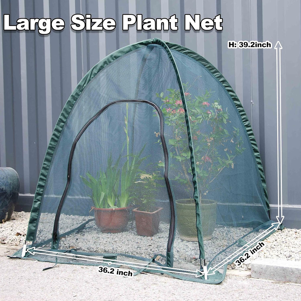 Pop up Gardening Net Cover,36x36x39 inch Pack of 2,Pest Guard Cover for Vegetables Fruits Durable Plant Gardening Net
