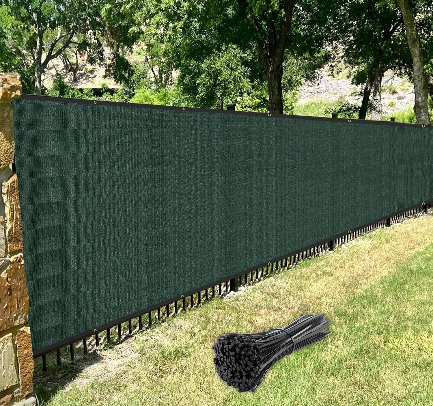 Windscreen4less 4' x 50' Privacy Fence Screen Heavy Duty Windscreen Fencing Cover Windblock Mesh Fabric Shade Cloth