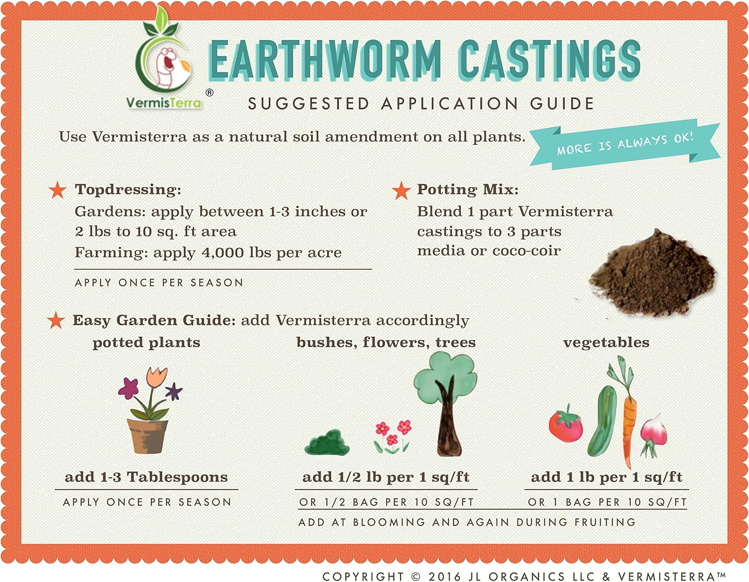 VermisTerra Earthworm Castings 10 LB Standard
