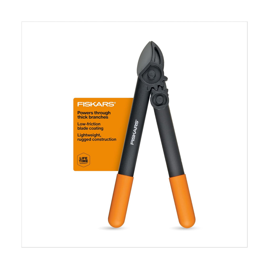 Fiskars 15” PowerGear Garden Anvil Loppers, Tree Trimmer, 1.25" Cuts