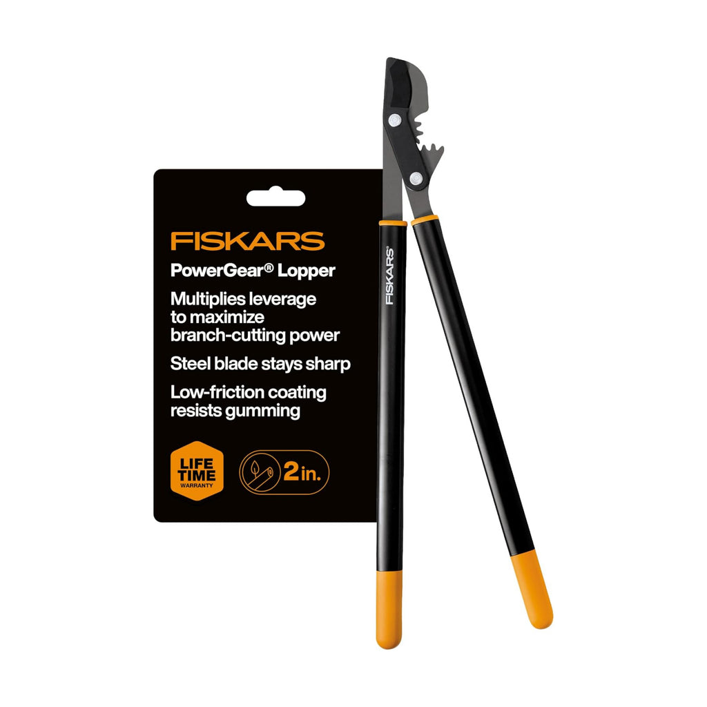 Fiskars 32” PowerGear Garden Bypass Loppers, Tree Trimmer, 2" Cut Capacity