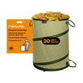 Fiskars 30-Gallon Kangaroo Collapsible Pop Up Garden Bag for Yard Waste | Reusable Container & Leaf Bag for Grass