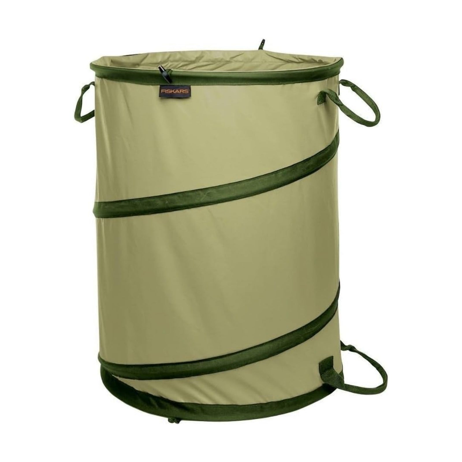 Fiskars Kangaroo Collapsible Garden Bag with Heavy Duty Hardshell Bottom for Leaf and Yard Waste, 30-Gallon Reusable