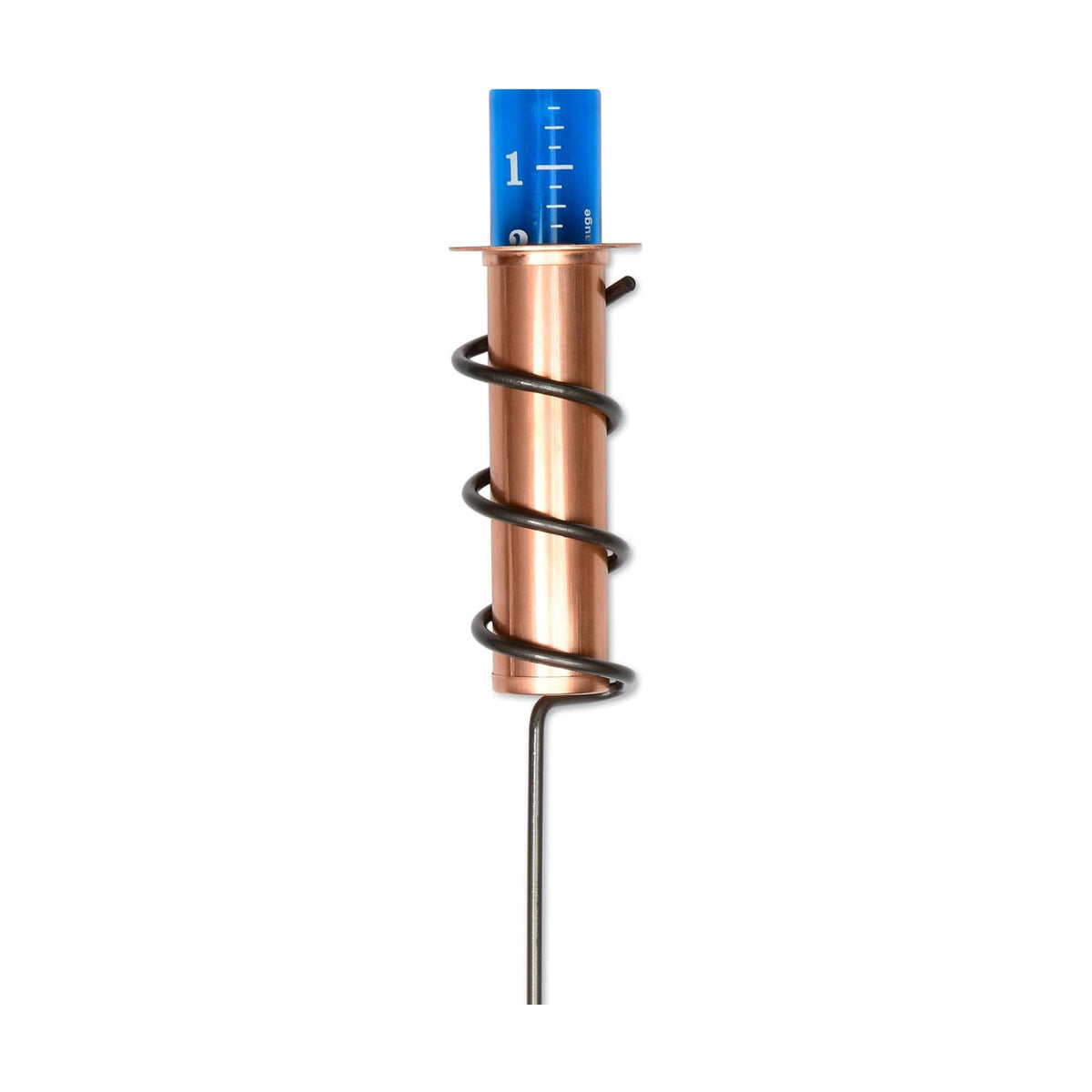 WCRG Copper Rain Gauge for Yard, Steel Stake - Outdoor Sprinkler Gauges, Shatterproof, Winter-Safe, Accurate, Decorative - The Original Floating Rain Gauge, USA Assembled & Designed