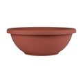 The HC Companies Shallow Planter with Drainage - Contemporary Garden Bowl Planter for Flowers, Herbs & More - Round
