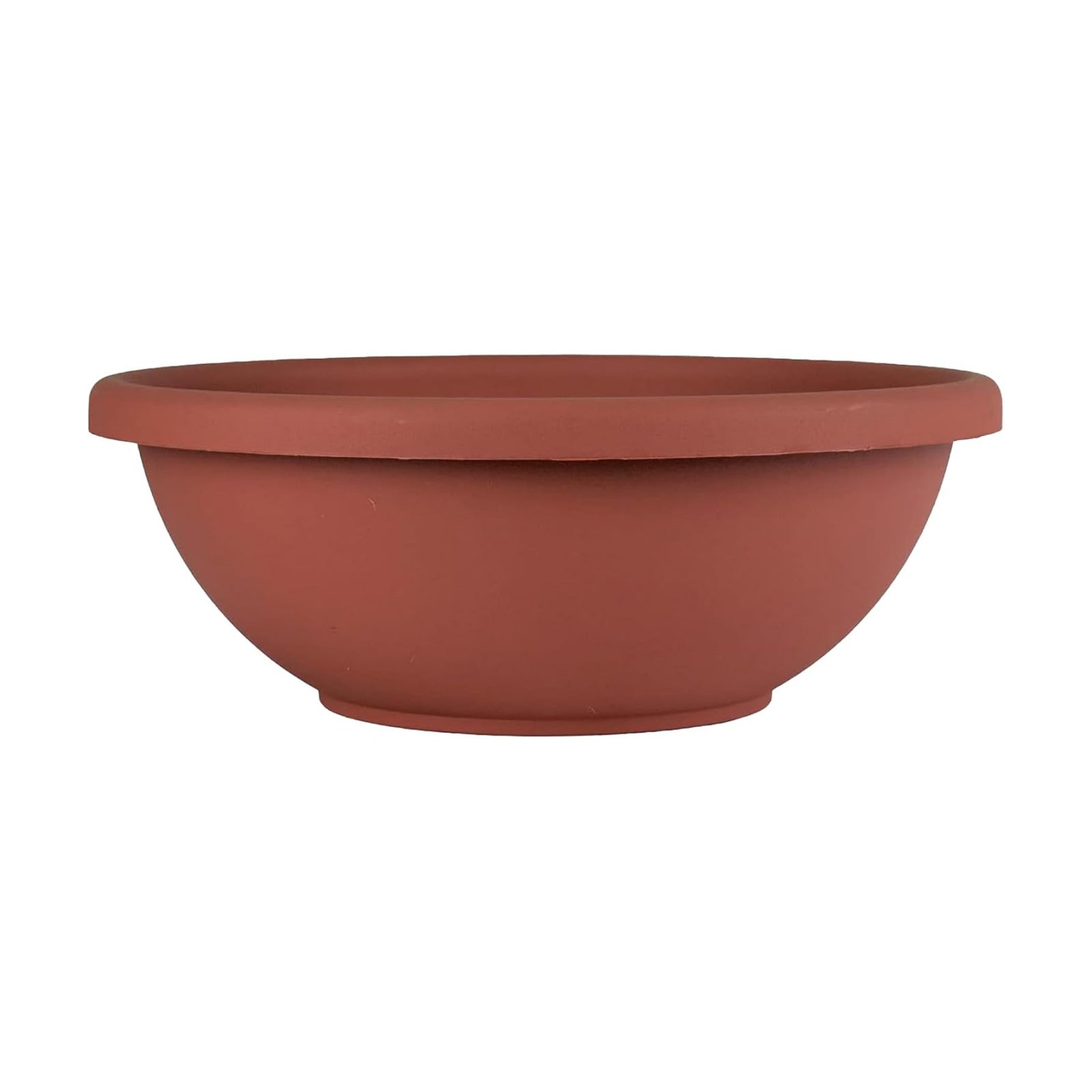 The HC Companies Shallow Planter with Drainage - Contemporary Garden Bowl Planter for Flowers, Herbs & More - Round