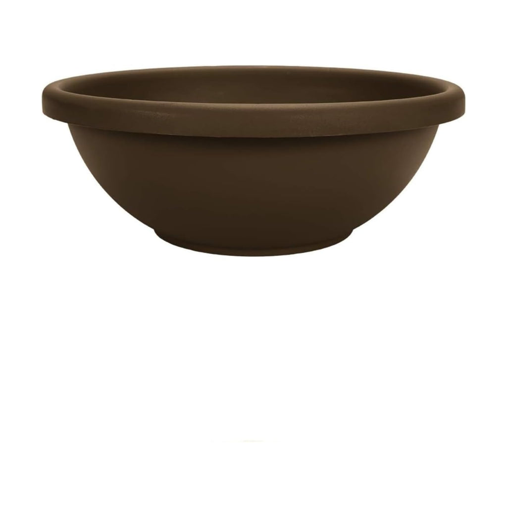 The HC Companies 20 Inch Large Garden Bowl Planter - Shallow Plant Pot with Drainage Plug for Indoor Outdoor Flowers