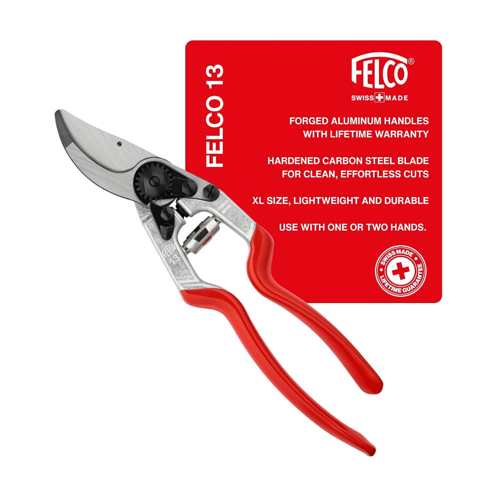 Felco F-13 Pruning Shears – 10.6" Garden Clippers with Dual-Hand Use & 30mm Cut | Hand Pruners for Gardening | Garden