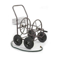 Liberty Garden Residential Grade Four Wheel 250 Foot Capacity Steel Frame Water Hose Reel Cart with Basket for