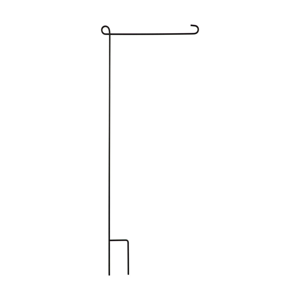Evergreen Flag Black Iron Cemetery Garden Flag Stand - 15”W x 28”H