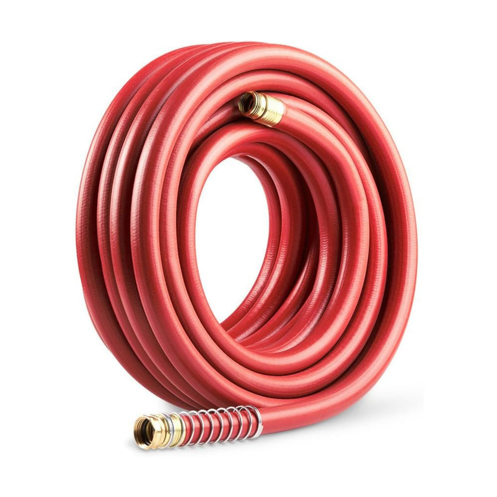 Gilmour 840251-1001 Pro Commercial Hose 3/4 inch x 25 feet, Red | 400 PSI burst strength, leak-proof brass O-ring