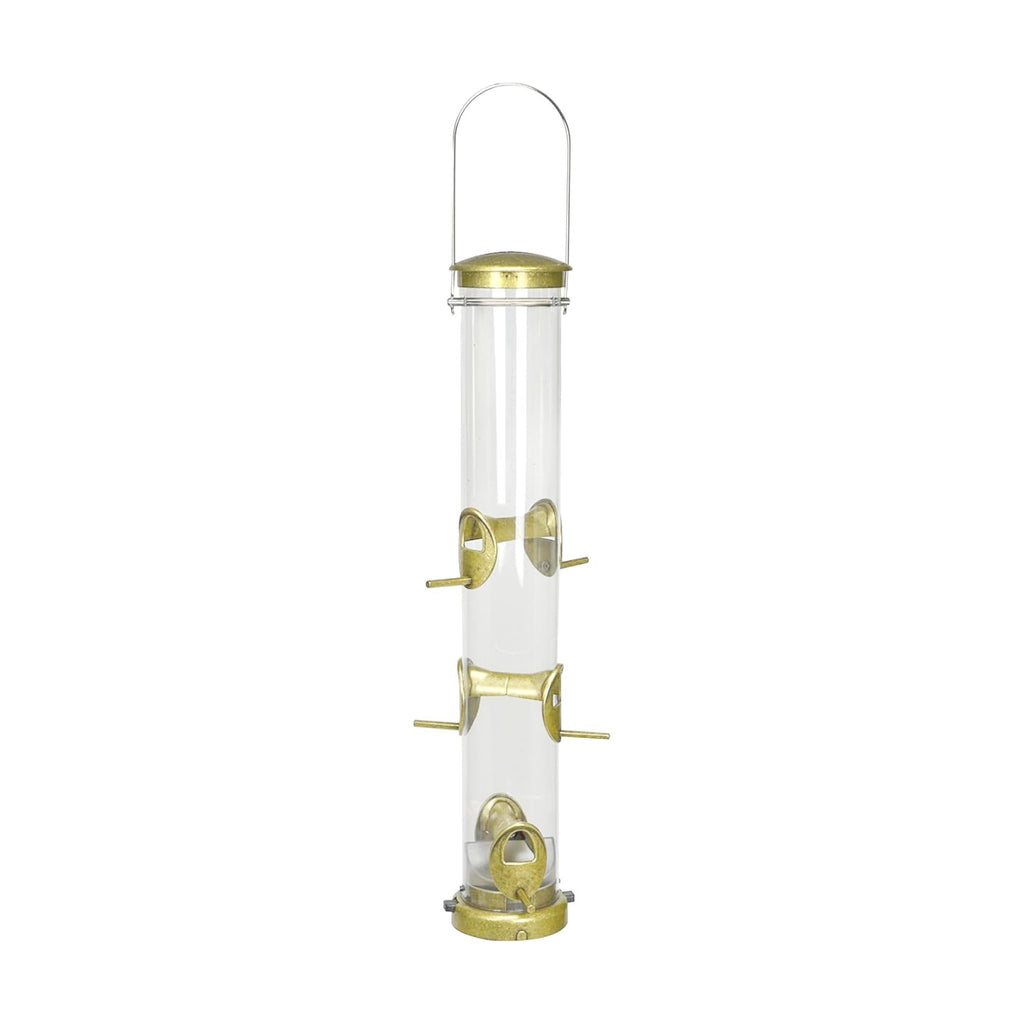 Aspects Small Seed Tube Feeder in Blue Size: Large, Finish: Antique Brass