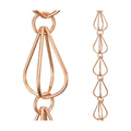 Monarch Rain Chains Pure Copper Teardrop Rain Chains for Gutters – 8.5 ft Decorative Rainchain Outdoor Durable Heavy