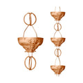 Monarch Rain Chains Pure Copper Eastern Cups Rain Chains for Gutters – 8.5 ft Decorative Rainchain Outdoor Durable