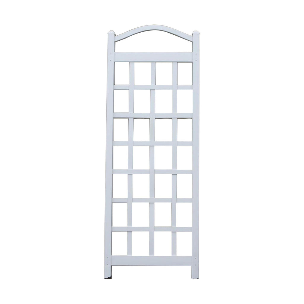 Dura-Trel Cambridge Wall Mounted Garden Vinyl Trellis, 28" x 75", White | Plant Support Frame for Climbing Vines