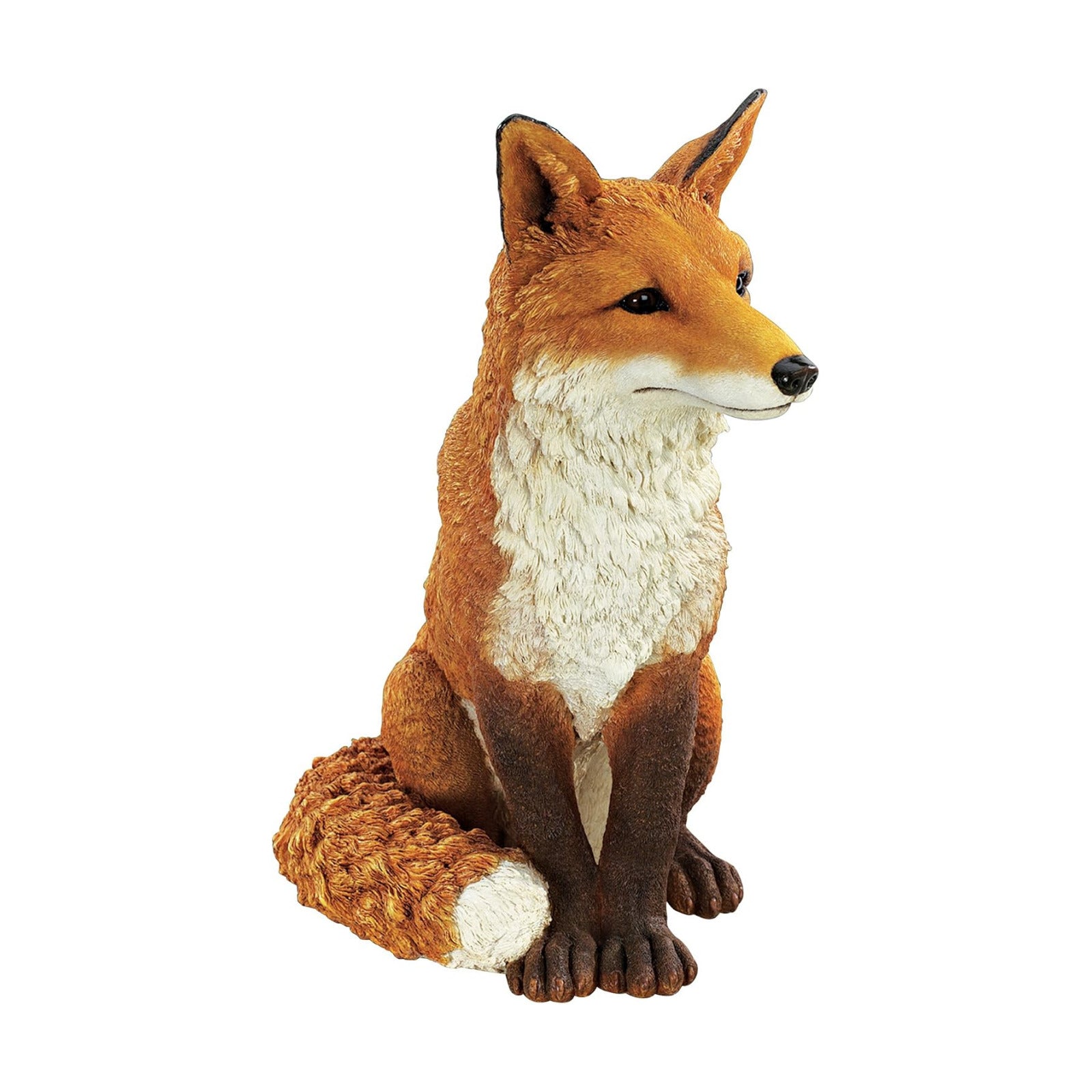 Design Toscano Simon The Woodland Fox Indoor/Outdoor Garden Statue for Patio, Pool or Lawn, 18 Inch Tall, Cast Stone