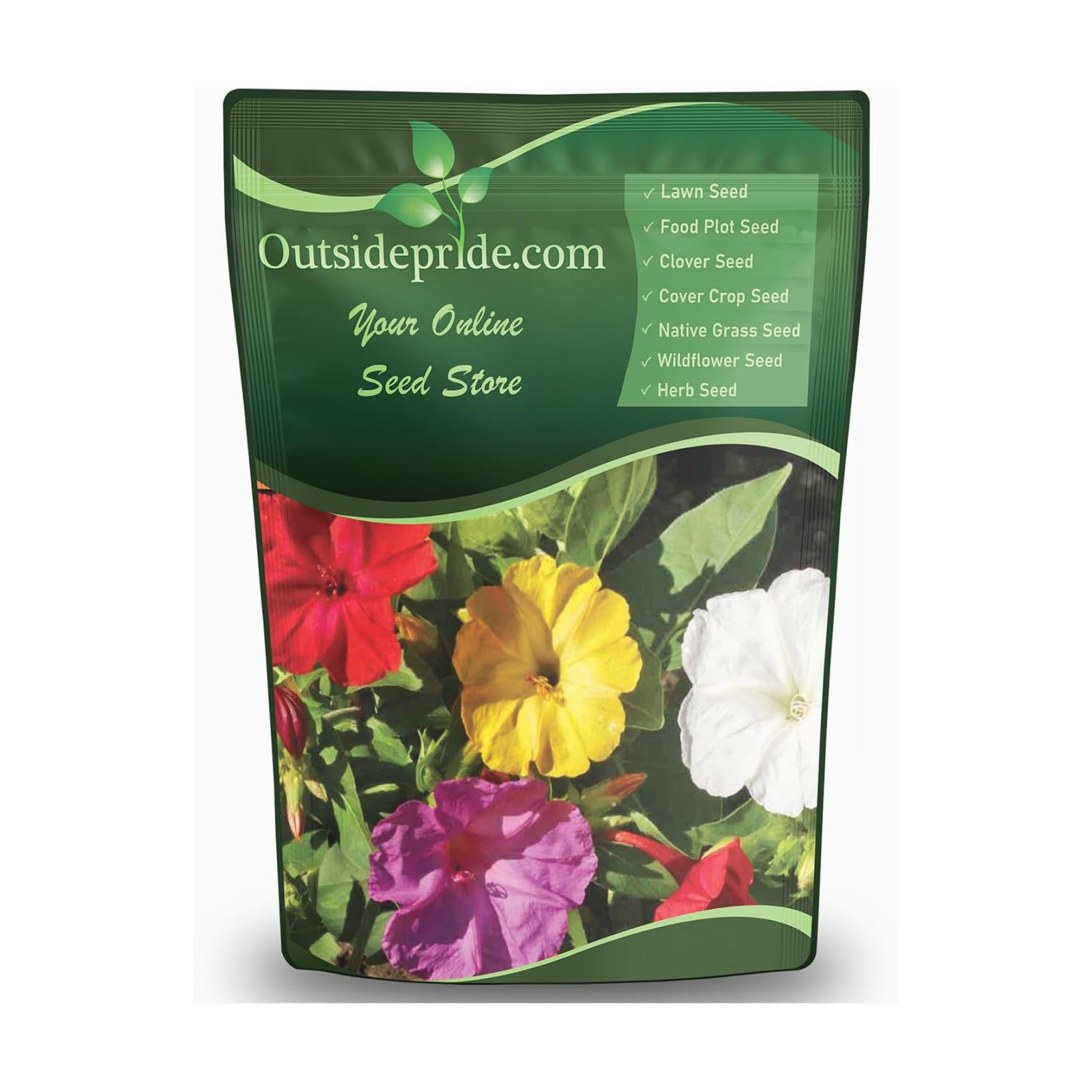 Outsidepride Mixed Four O'clock Flower Seeds - 1 lb Perennial Fragrant, Trumpet-Shaped Blooms, Deer-Proof & Easy to