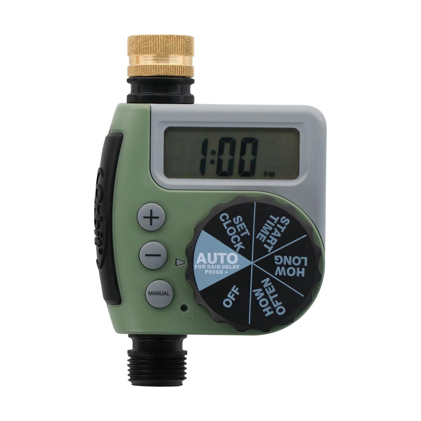 Orbit One Outlet Single-Dial Hose Faucet Timer - Easy Programmable - For Garden Watering System - LCD Hose Timer with