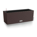 Lechuza BALCONERA Cottage 50 Mocha, Self-Watering Window Box (Railing Planter), H7.5 L19.7 W7.5 in