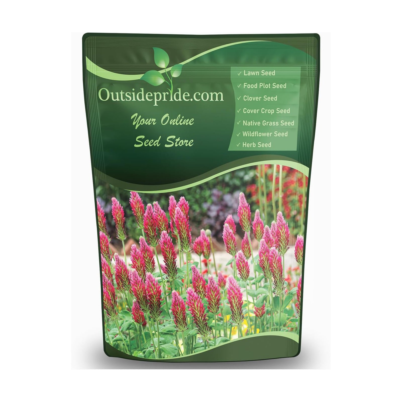 Outsidepride Crimson Clover Seeds - 5 lbs. Annual, Nitrocoated, & Inoculated Ground Cover Seeds, Ideal for Lawn, Cover