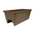 The HC Companies 24 Inch Deck Rail Planter Box with Drainage Plug, Lightweight UV-Resistant Plastic Outdoor Planters