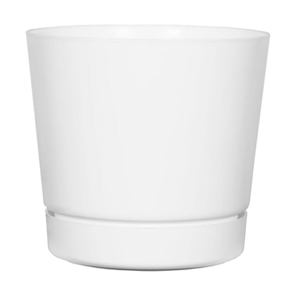 Root & Vessel Majestic Full Depth Cylinder Pot, Glossy White, 14-Inch (10142)