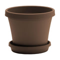Bloem Terra Pot Round Planter: 14" - Chocolate - Matte Finish, Durable Resin, Traditional Style Pot, for Indoor and
