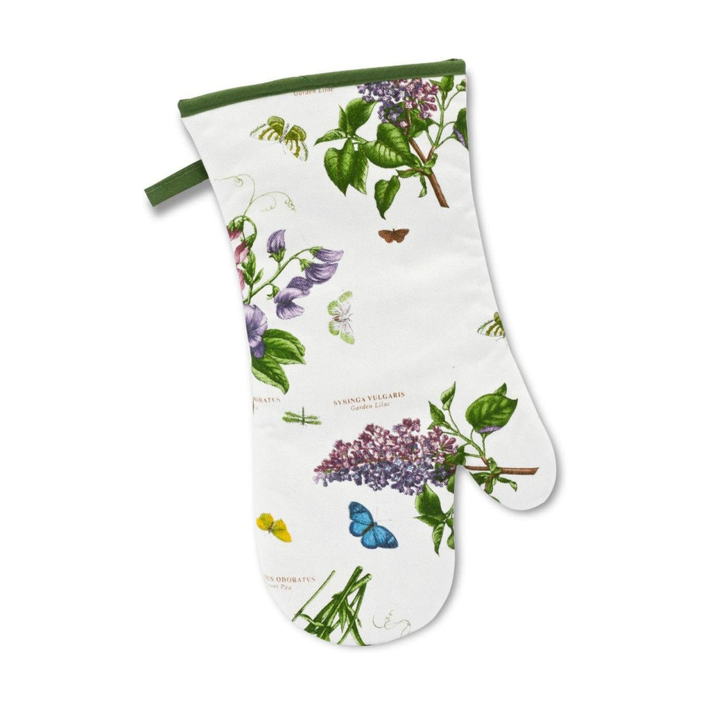 Pimpernel Botanic Garden 14.5" Gauntlet Oven Glove | Floral Motif | Cotton Textile Blend | Machine Washable | Ideal for