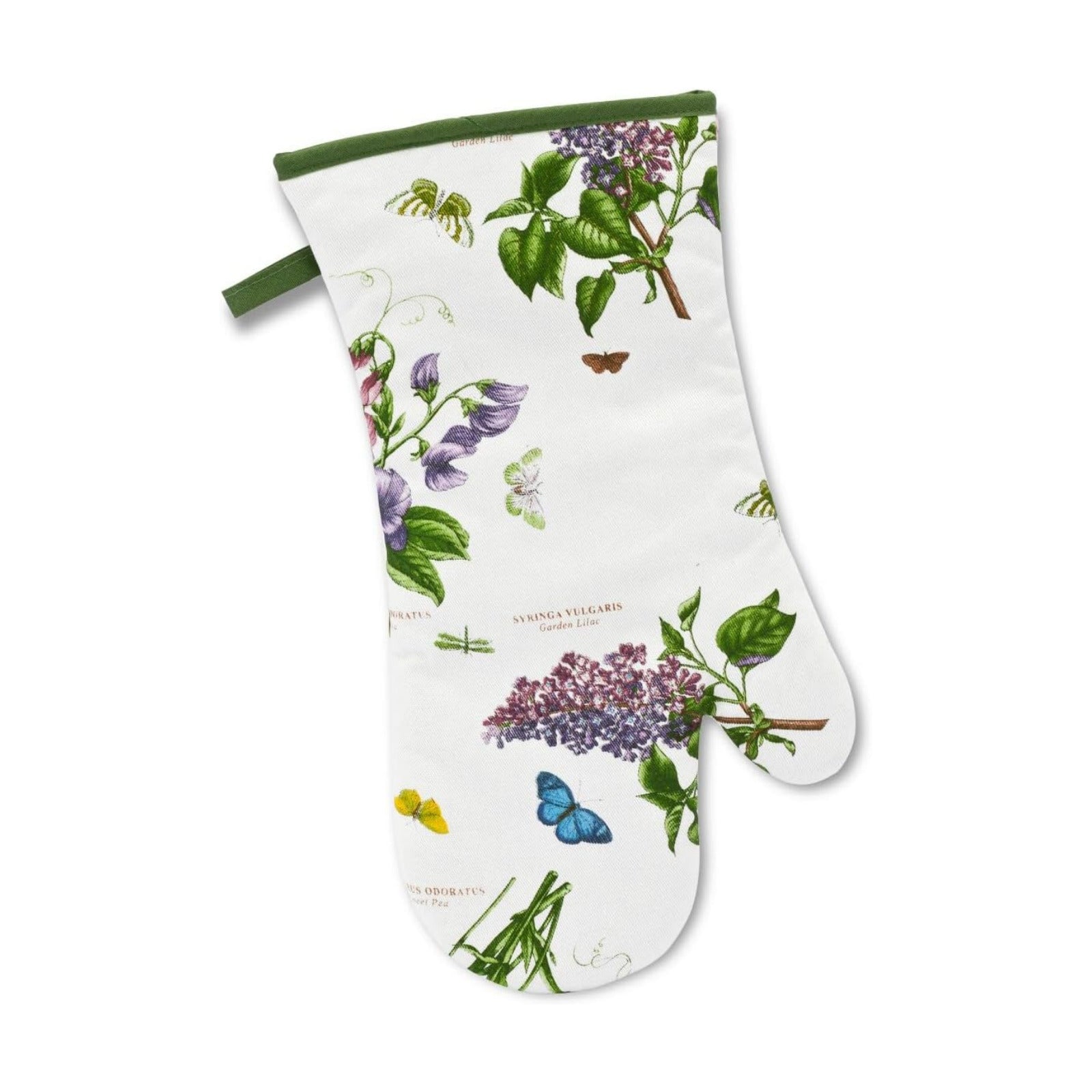 Pimpernel Botanic Garden 14.5" Gauntlet Oven Glove | Floral Motif | Cotton Textile Blend | Machine Washable | Ideal for