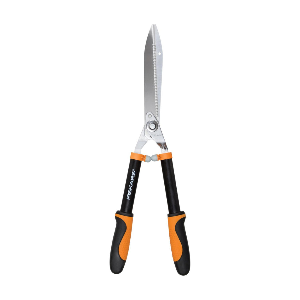 Fiskars 23" Power-Lever Garden Hedge Shears, Self-Sharpening Blades | Serrated Precision-Ground Steel Blades Grip