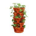 5 Tier Stackable Strawberry, Herb, Flower, and Vegetable Planter - Vertical Garden Indoor/Outdoor