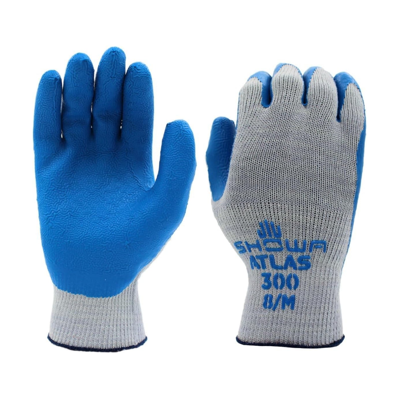 SHOWA Atlas 300 Original 1994 Crinkle Grip Work Gloves,for Construction, Landscaping, Gardening, & Masonry