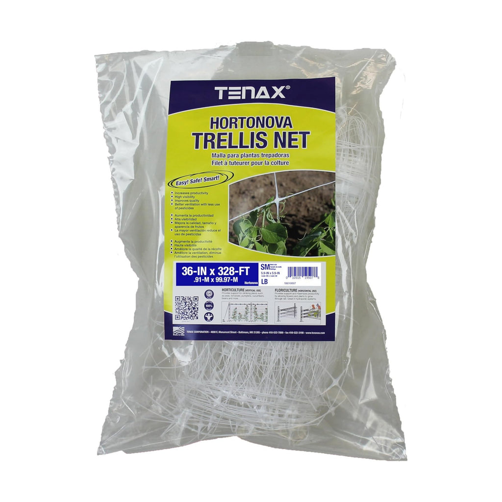 Tenax 100521791 084064 Hortonova Sm Plant Trellis Net, 36" X 328' White