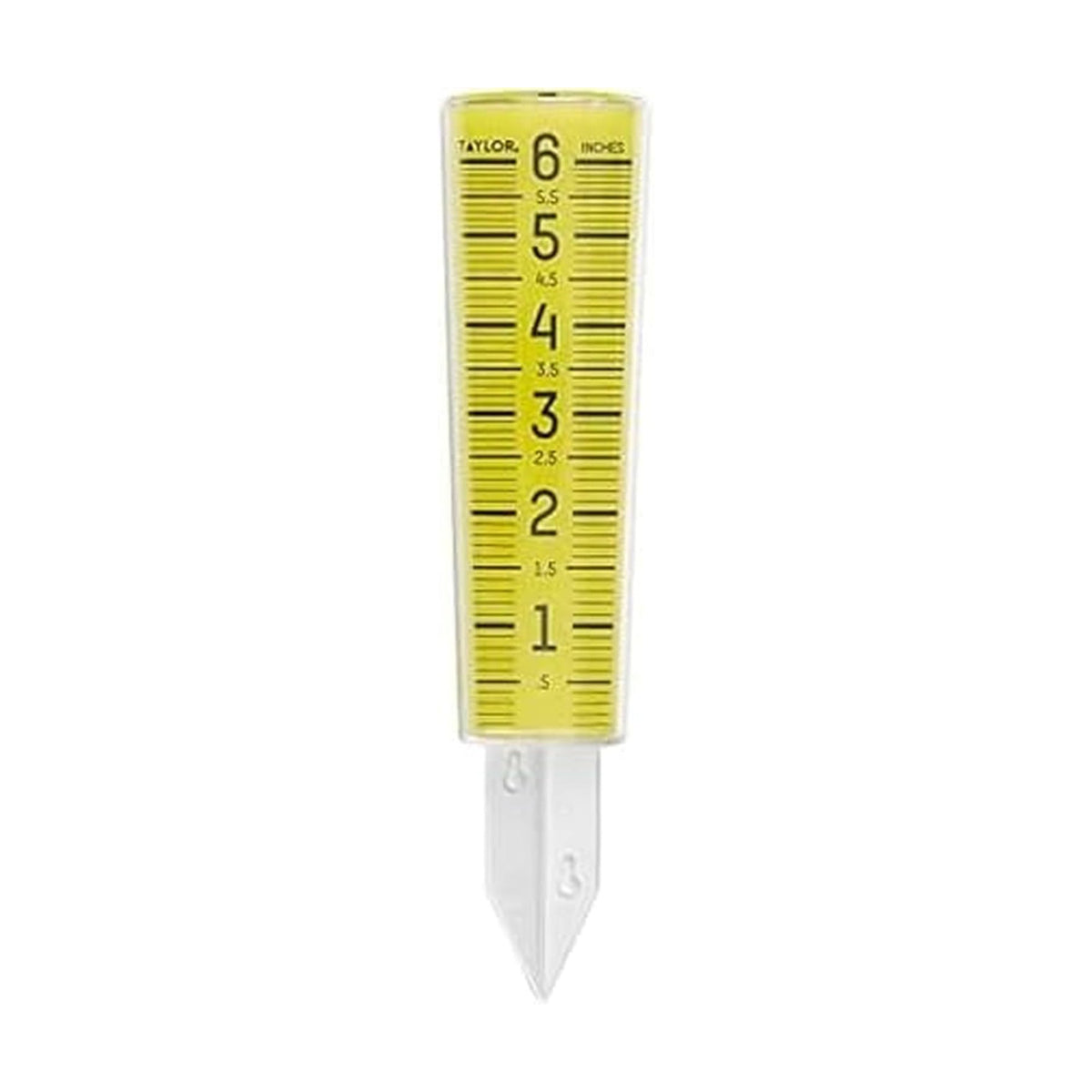 Taylor ClearVu Rain and Sprinkler Gauge, Measure and Monitor Precipitation, Easy to Read for Backyard, Patio, Garden, and Lawn, 6-inch Capacity, Clear