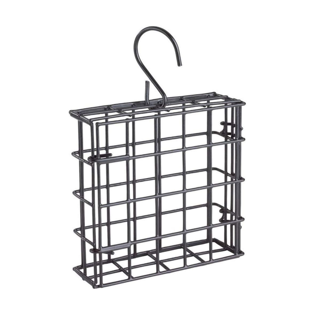 More Birds Suet Cage Bird Feeder, Fruit and Suet Feeder, Single Cake Capacity ,Black